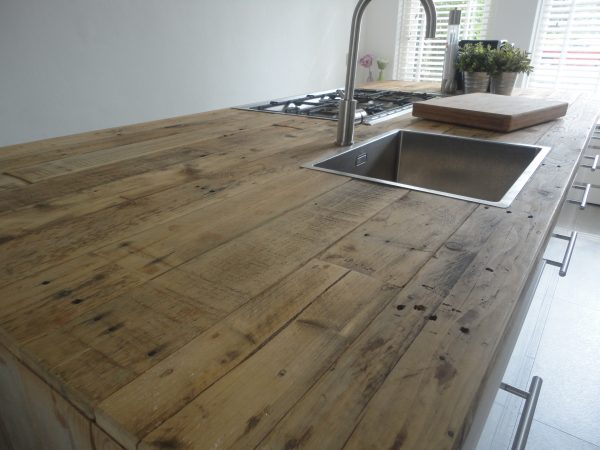Sloophouten keuken smalle plank